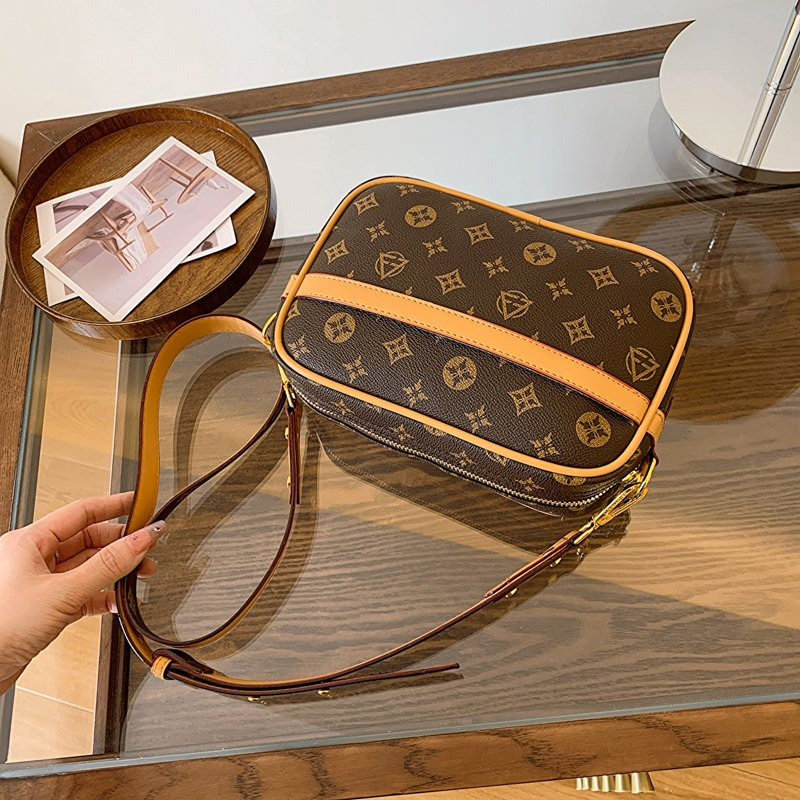 Tienda en línea de réplicas bolsa de hombro de cuero PU con logo de Louis, bolso de mano de moda, mensajero para damas, bolsos de diseñador