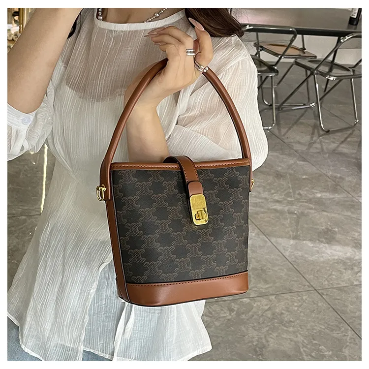 Bolso de mano de lujo de cuero PU