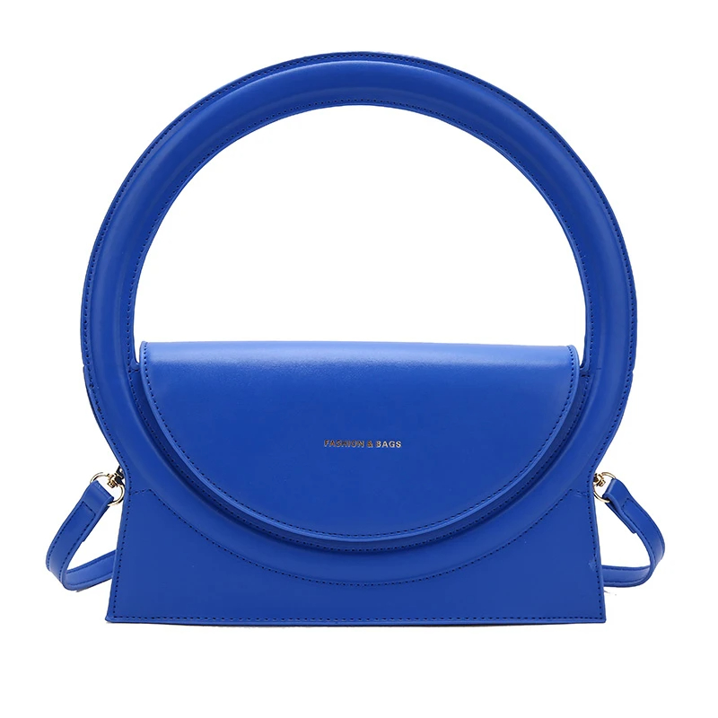Nueva Marca de Lujo de Moda Bolso de Mano Semicircular para Mujeres Bolso de Cuero PU de Calidad Bolso Cruzado de Moda para Damas Bolso de Hombro