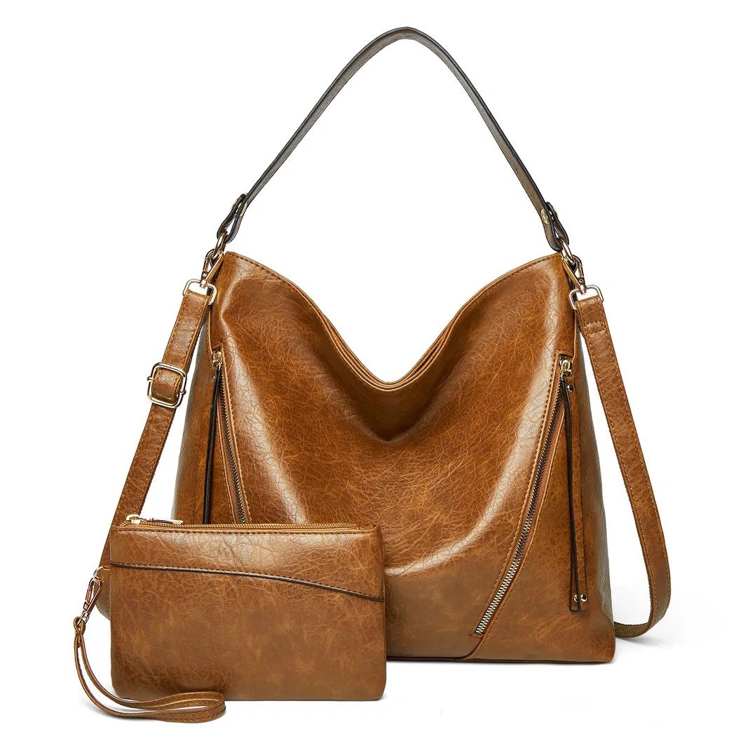 Bolso hobo de PU suave para mujeres, bolso de mano con cremallera, bolso de gloria, bolso de mano para mujeres, bolso de hombro para mujeres, gran capacidad
