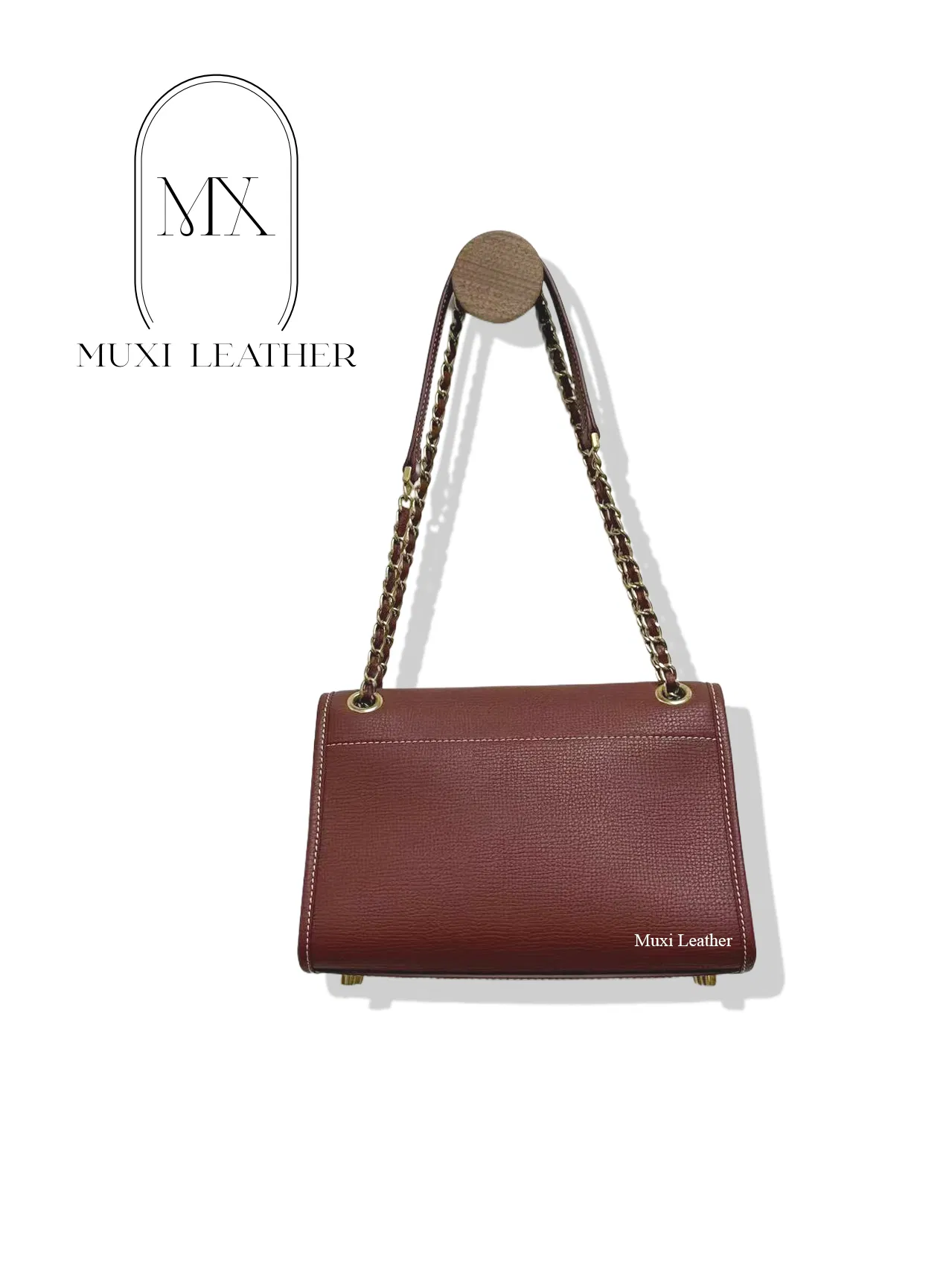 Bolso de mensajero de cadena de cuero PU personalizado