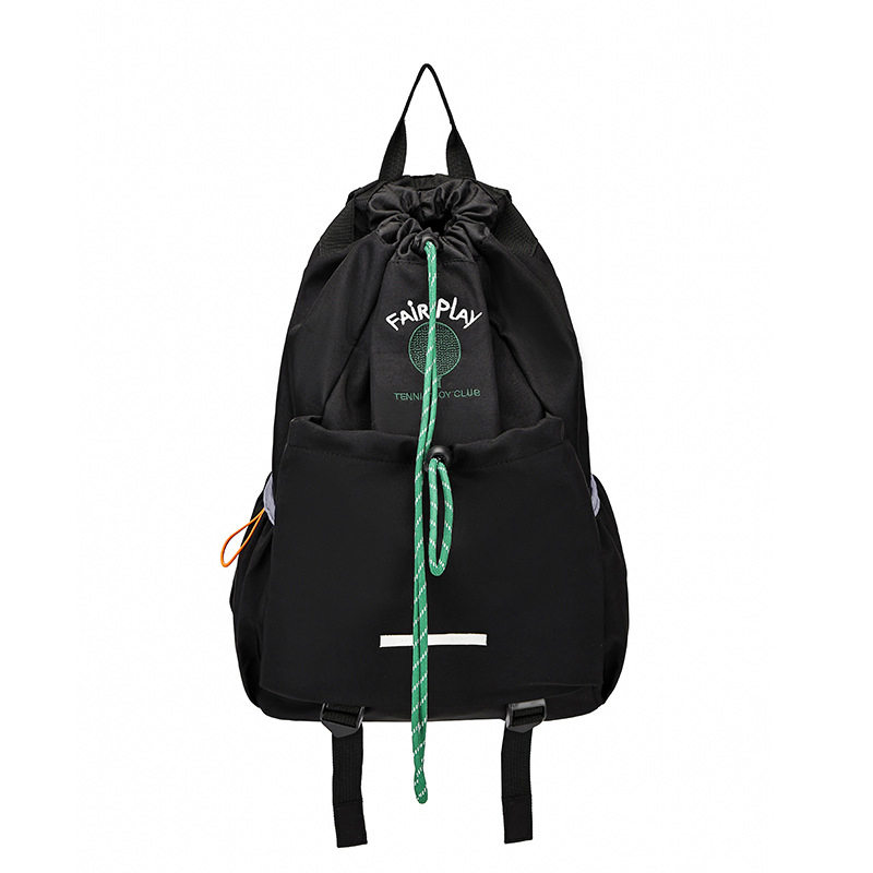 Mochila de cordón para deportes y gimnasio para mujeres y hombres, mochila grande y ligera con cremallera