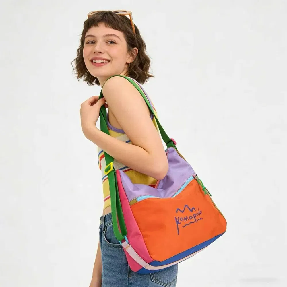 Bolso cruzado de mujer de diseño de moda colorido, resistente al agua, bolso de nylon