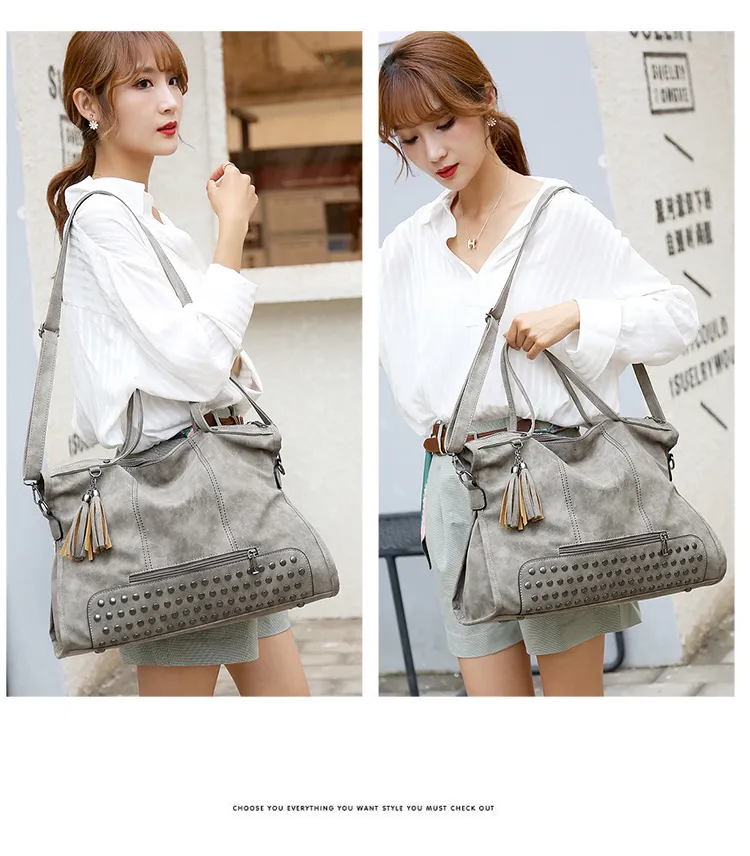 Bolsa de lujo personalizada para mujeres con borlas