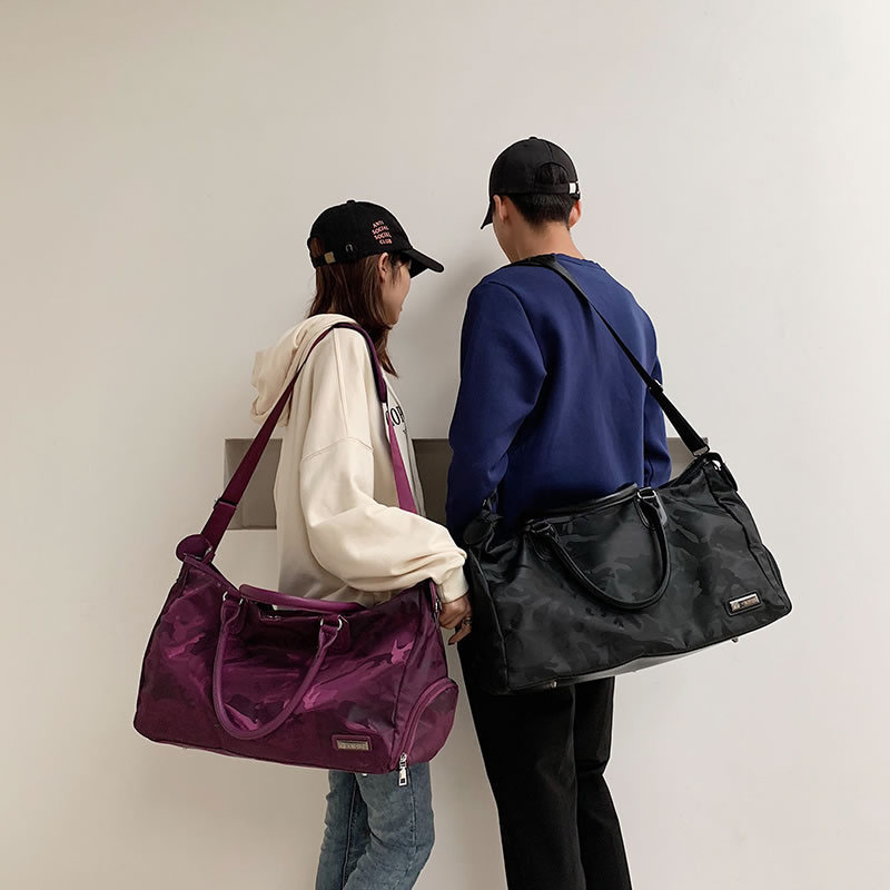 Bolso de viaje grande para mujeres, camuflaje, bolso de mano para hombres, maleta de viaje de corta distancia