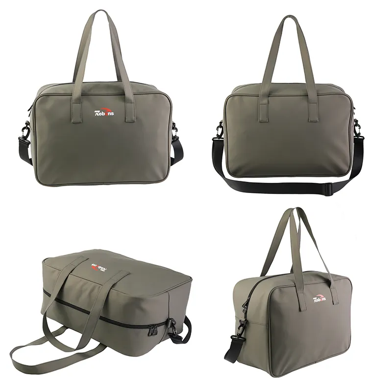 Bolsa de viaje de fin de semana impermeable pequeña de cuero PU personalizada