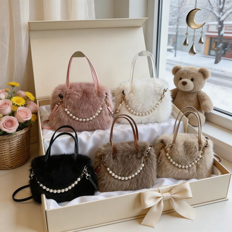 Bolsa de mano para damas de PU de gran capacidad, minimalista y ecológica, personalizada al por mayor, OEM, ODM, sostenible, libre de crueldad, vegana, de piel sintética de conejo, 2026