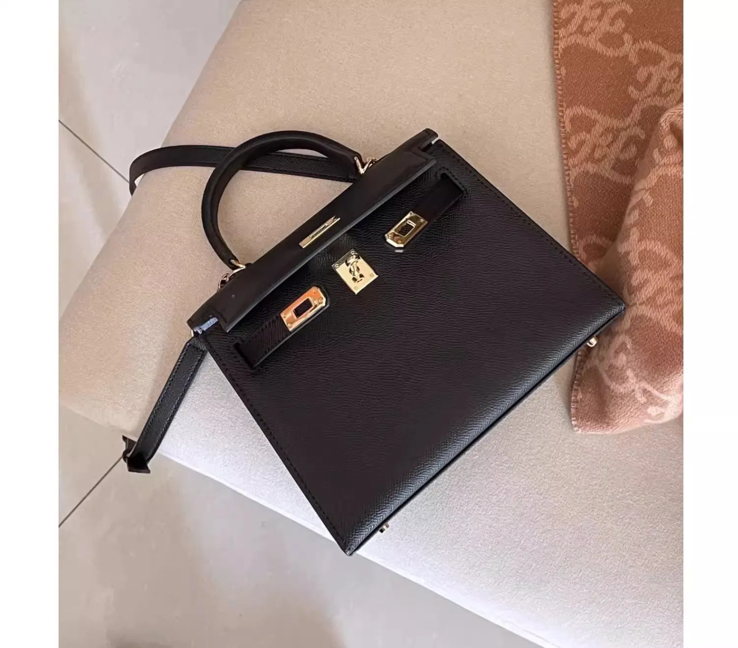 Bolso de lujo de PU para mujeres, bolso de diseñador réplica de moda para damas