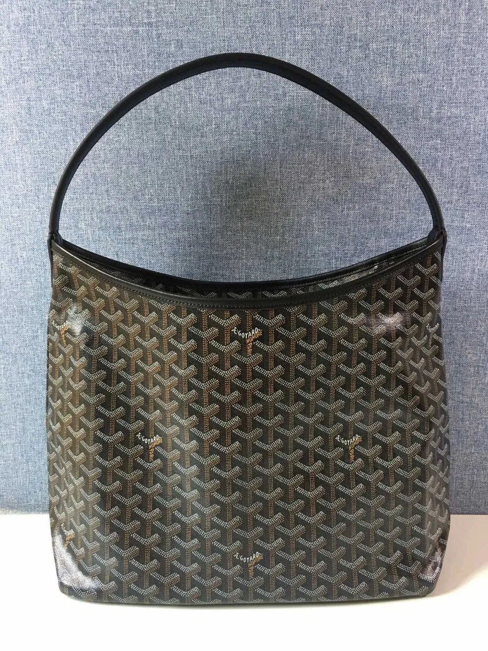 Envío gratis bolso hobo de lujo para mujer con estampado de cuadros y letras