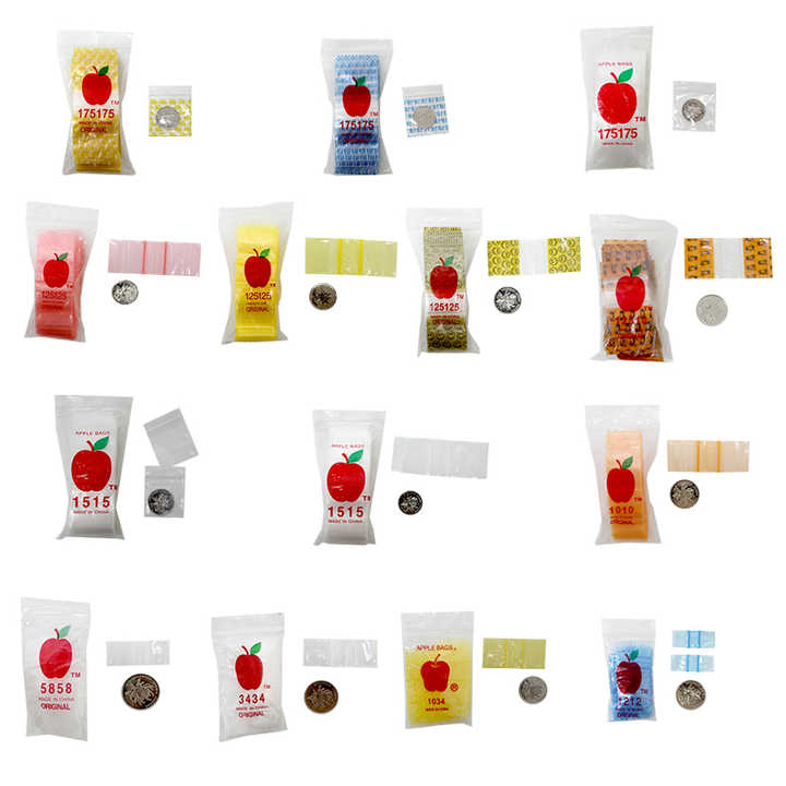 1515 125125 Bolsas pequeñas con cierre hermético de Apple Mini Ziplock