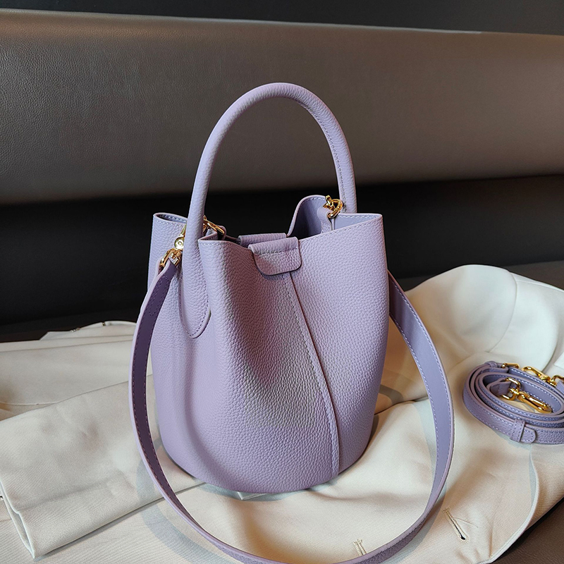 Emg7422 Fabricante de bolsos de mano de lujo personalizados con logo, nuevo bolso tipo cubo de PU para mujeres, personaliza para cuero al por mayor, conjunto de bolso de moda para damas