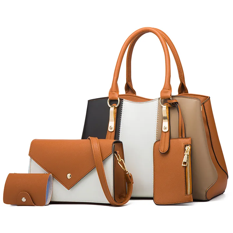 Conjunto de bolsos de imitación de cuero PU para mujeres