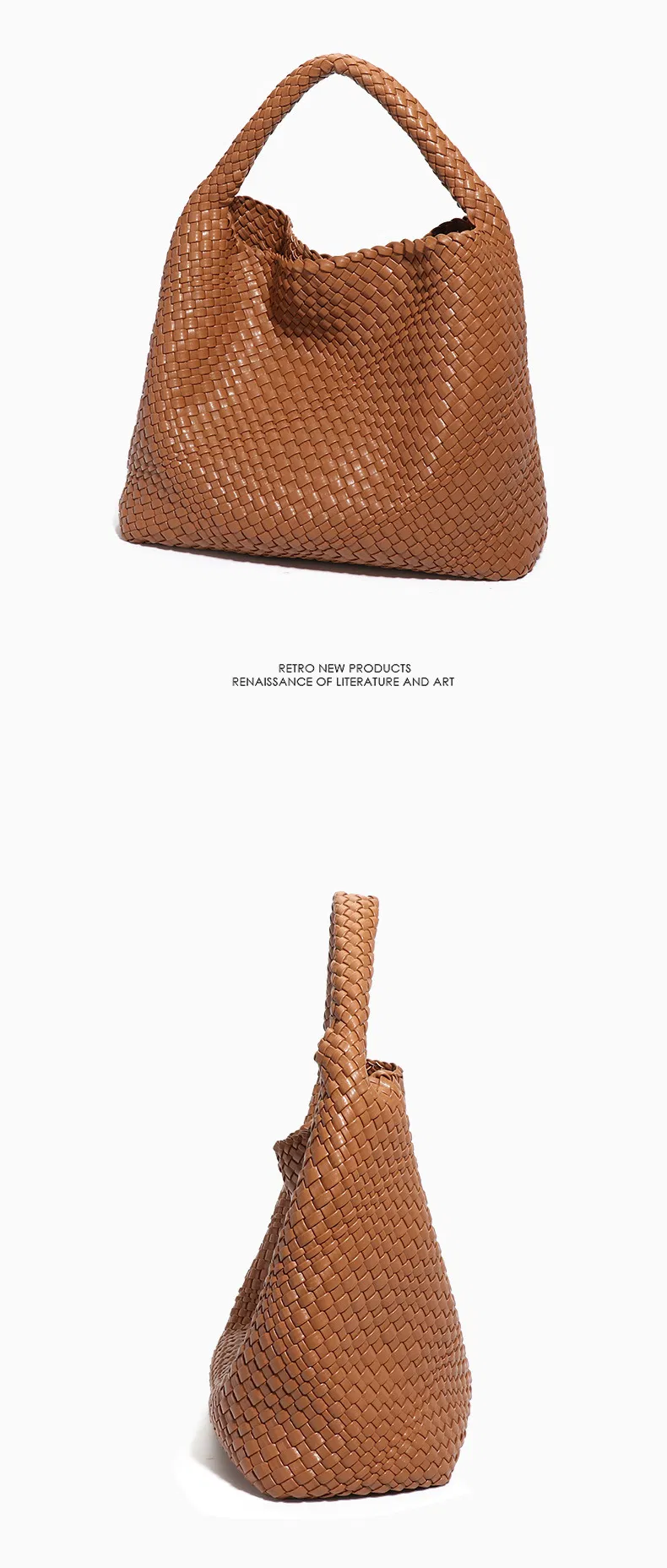 Exhibición de bolsos en tonos neutros