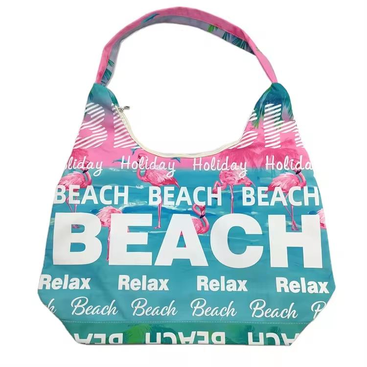 Bolsa de viaje al por mayor, bolsa de recuerdo personalizada con el nombre de la ciudad, bolsa hobo de recuerdo, bolsa de lona de Turtle Beach