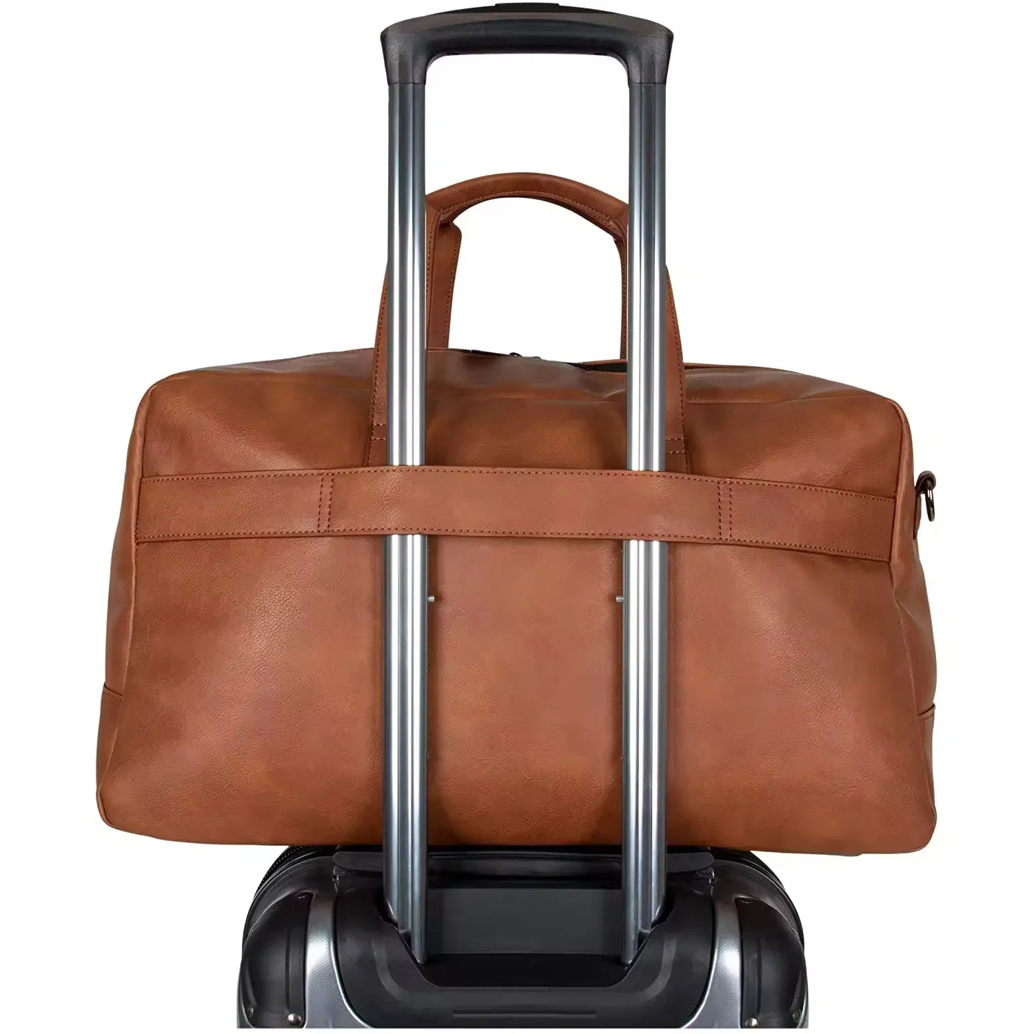 Bolsa de viaje de mano unisex de cuero vegano texturizado de alta calidad, servicio OEM, ligera y de moda