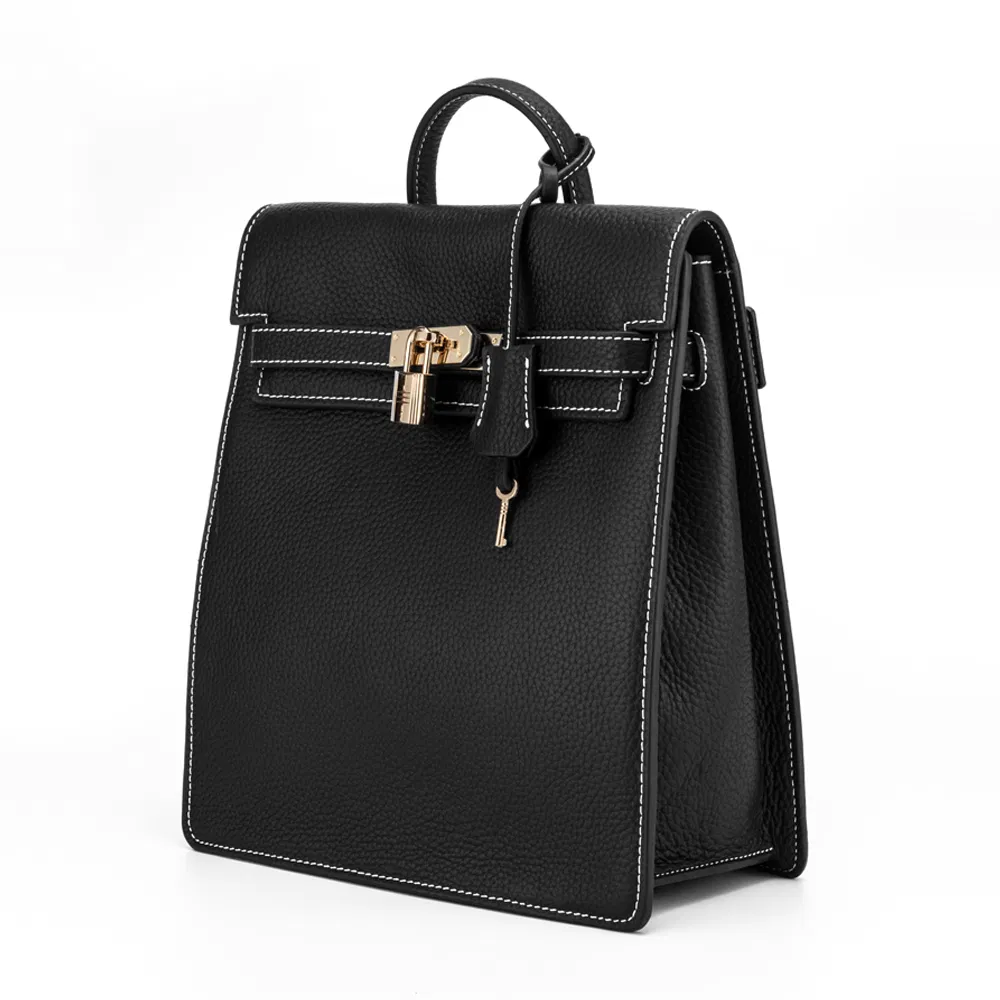 Bolso de viaje de cuero genuino mochila de moda para mujeres