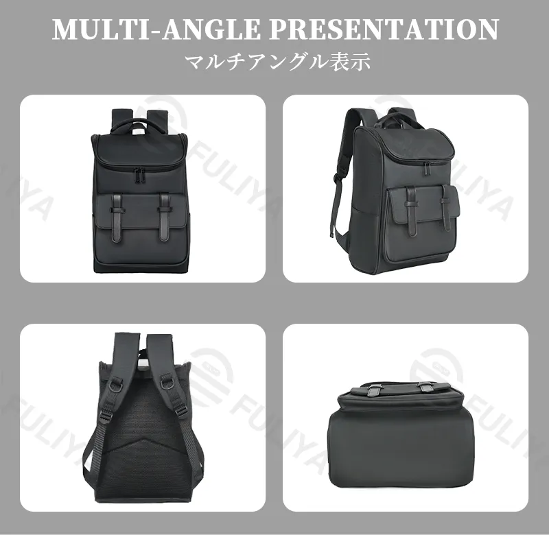 Mochilas de ocio personalizadas de PU para laptops, gran capacidad para viajes, mochila escolar para mujeres, mochila de cuero de silicona para hombres