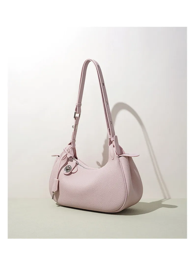 Bolso de hombro de piel de vaca suave