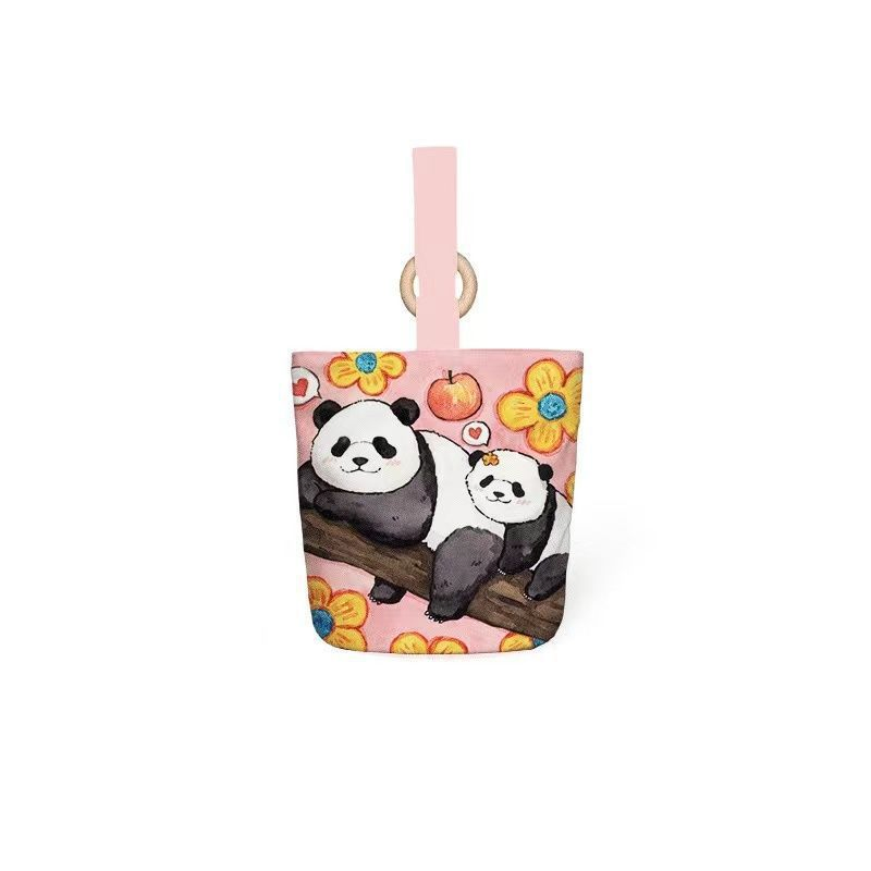 Bolsa de Tote Portátil Bolsa de Lona Tipo Cubo Bolsa Bonita Tipo Cubo Bolsa de Mano para Bento