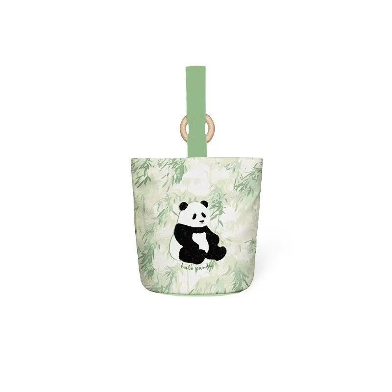 Bolsa de Tote Portátil Bolsa de Lona Tipo Cubo Bolsa Bonita Tipo Cubo Bolsa de Mano para Bento