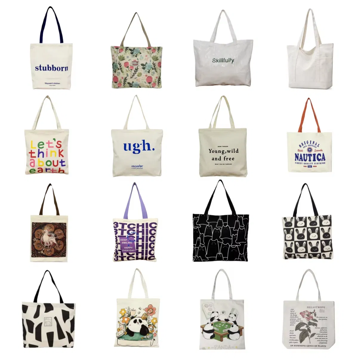 Bolsa de lona de algodón personalizada, bolsas de lona reutilizables de gran capacidad, bolsa de compras al por mayor con logo personalizado