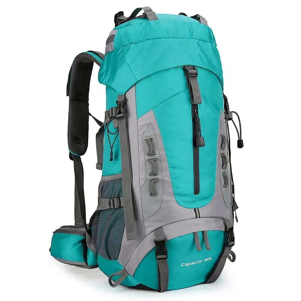 Mochila de senderismo impermeable 60L para hombres y mujeres