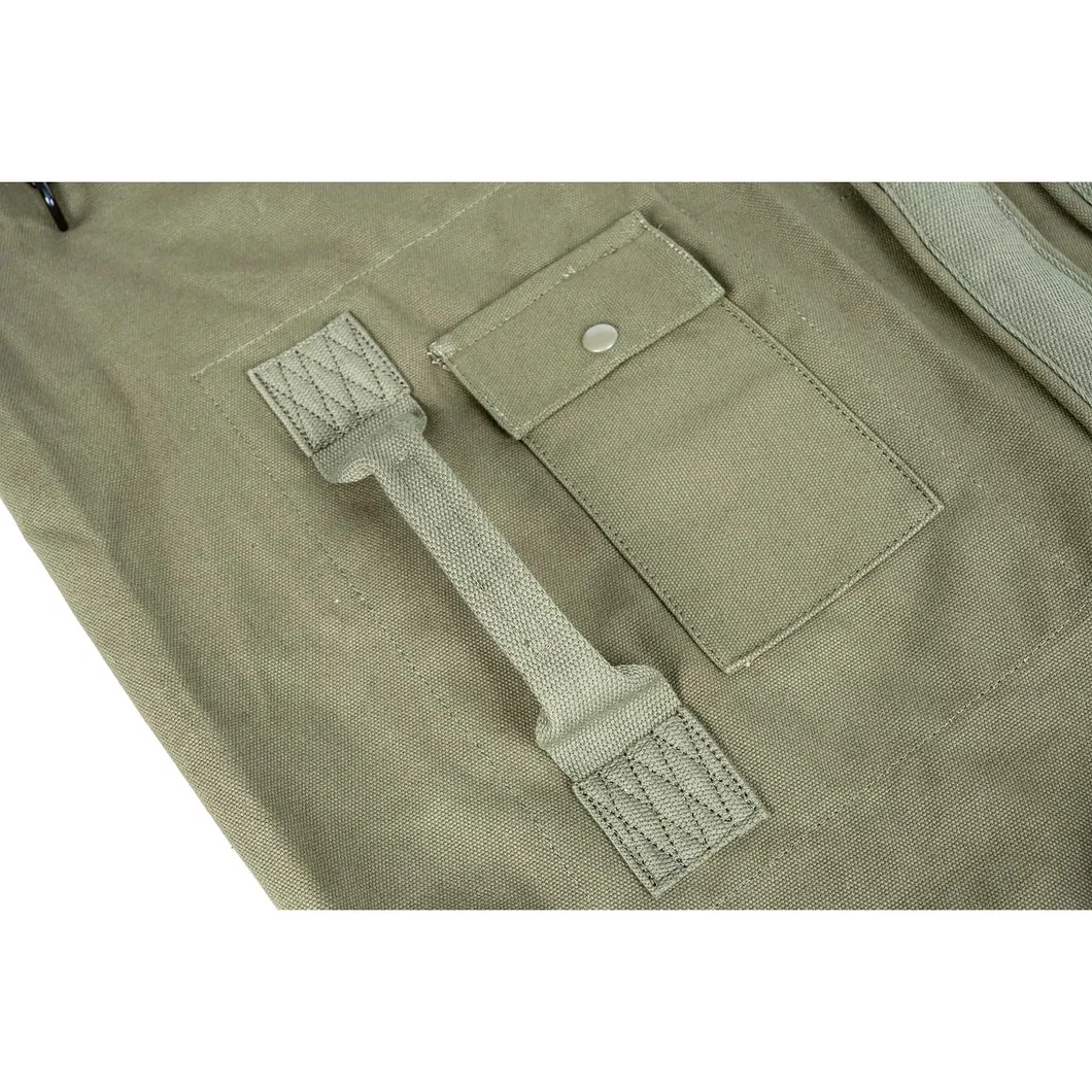20 Mochila de cubo de lona verde Oz, bolsa de barril de alta calidad, bolsa de viaje impermeable