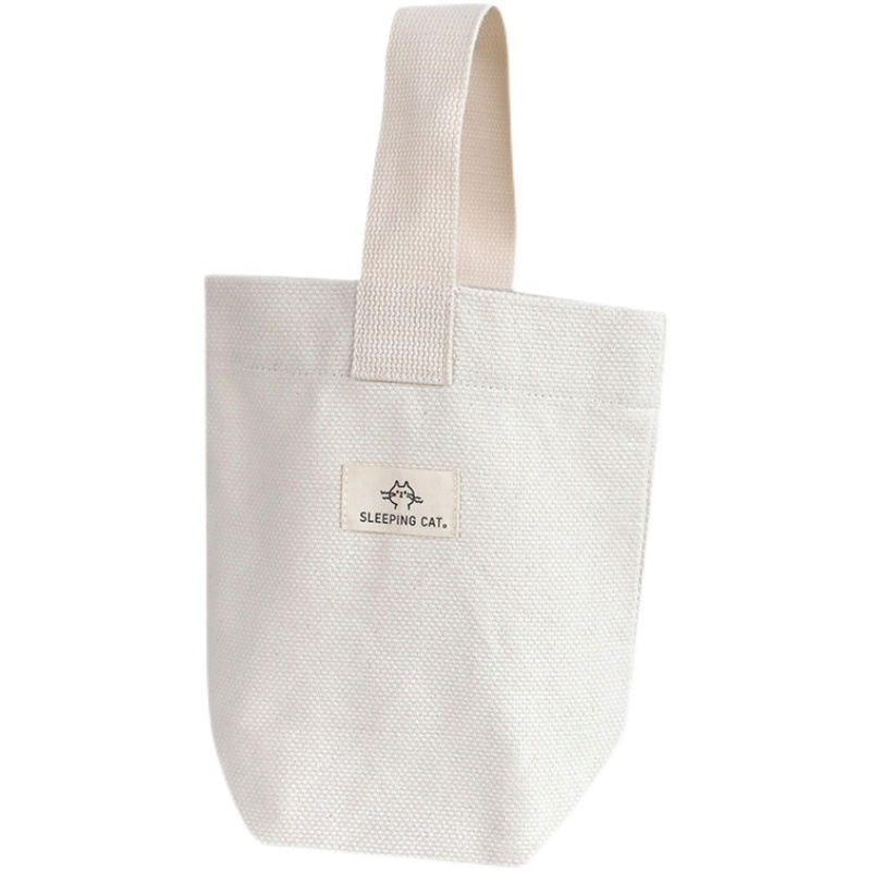 Bolso de mano japonés de algodón para caminar, bolso para teléfono móvil, mini bolso de muñeca, bolso tipo cubo para chicas, bolso de lienzo de nicho
