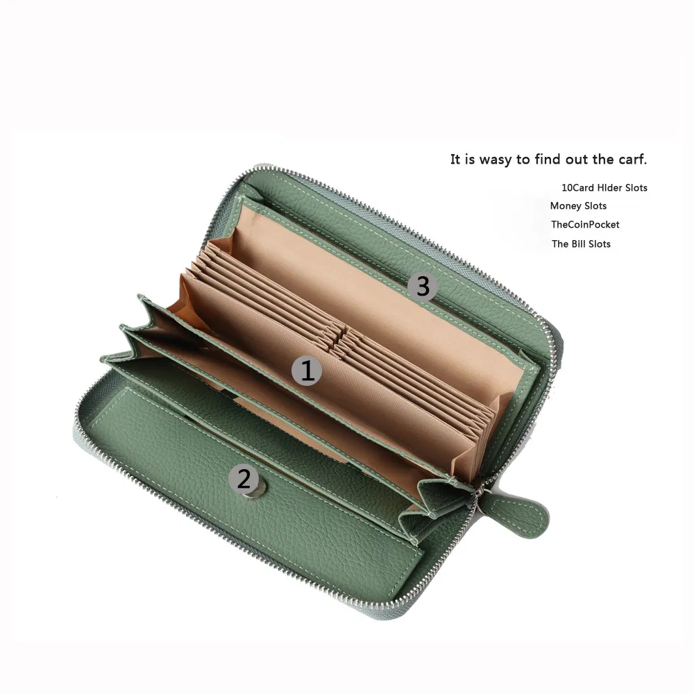Cartera de diseñador, bolsos de lujo, monedero, cartera larga para mujer, bolso de mujer