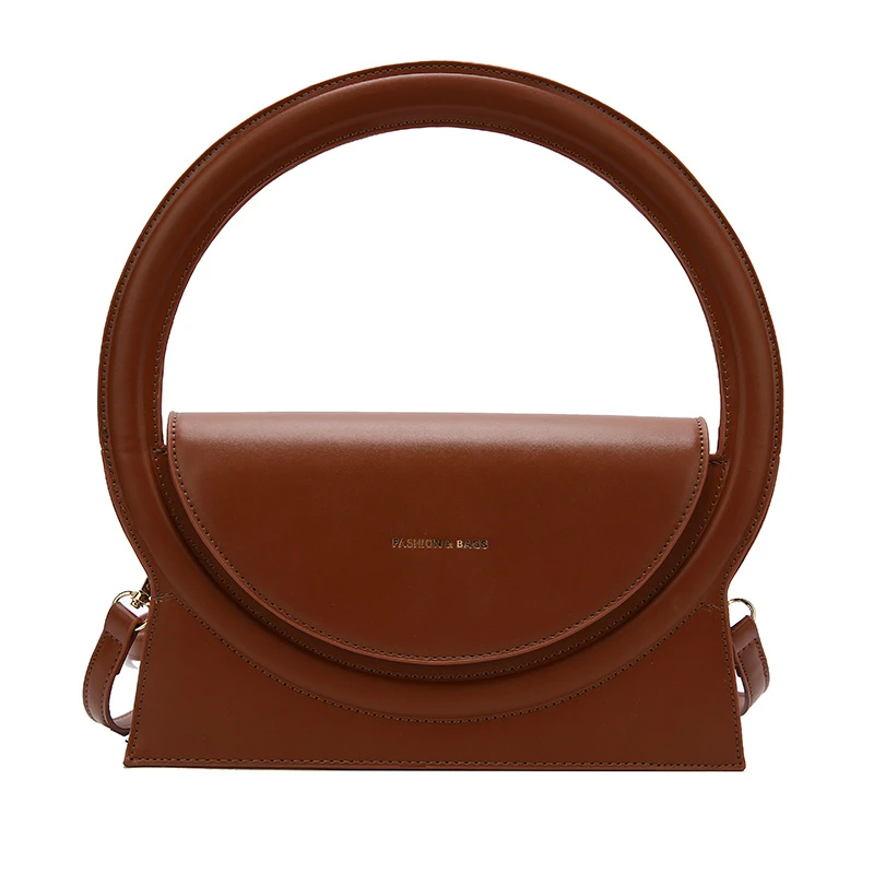 Nueva Marca de Lujo de Moda Bolso de Mano Semicircular para Mujeres Bolso de Cuero PU de Calidad Bolso Cruzado de Moda para Damas Bolso de Hombro