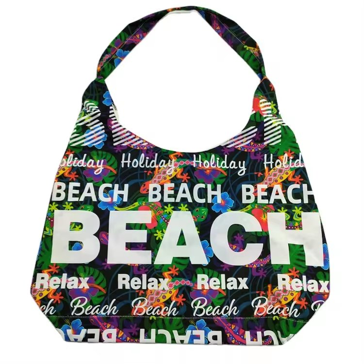 Bolsa de viaje al por mayor, bolsa de recuerdo personalizada con el nombre de la ciudad, bolsa hobo de recuerdo, bolsa de lona de Turtle Beach