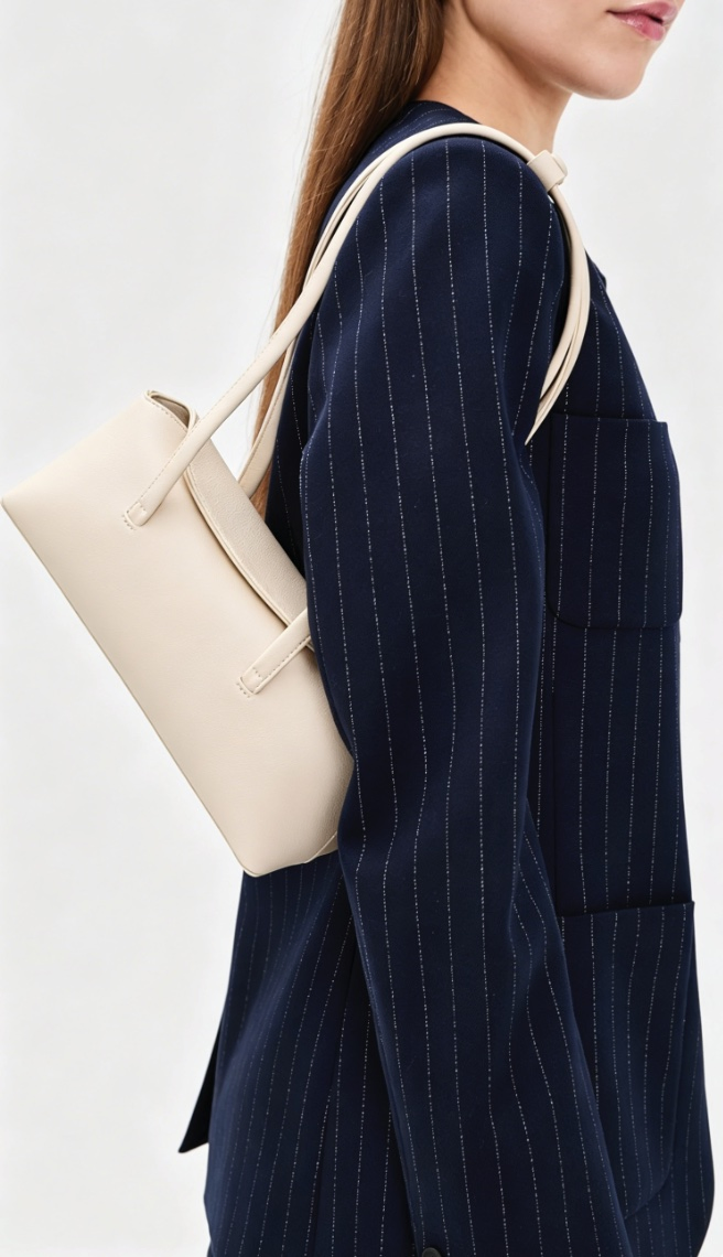 Bolsa de mano de diseño avanzado para mujer, tote de lujo con solapa plegable y cierre magnético, bolso de cuero PU de moda