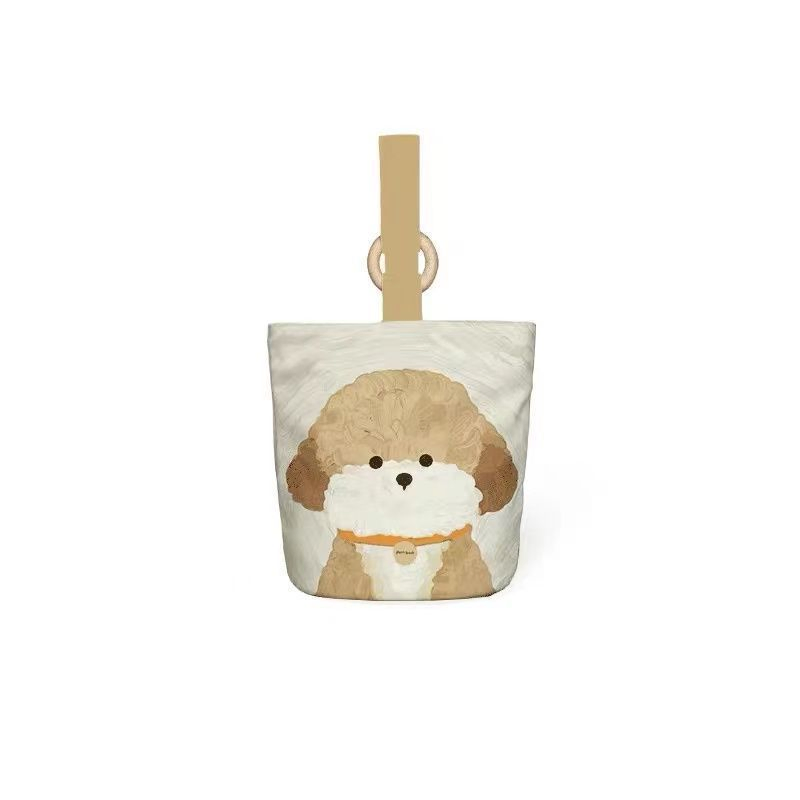 Bolsa de Tote Portátil Bolsa de Lona Tipo Cubo Bolsa Bonita Tipo Cubo Bolsa de Mano para Bento