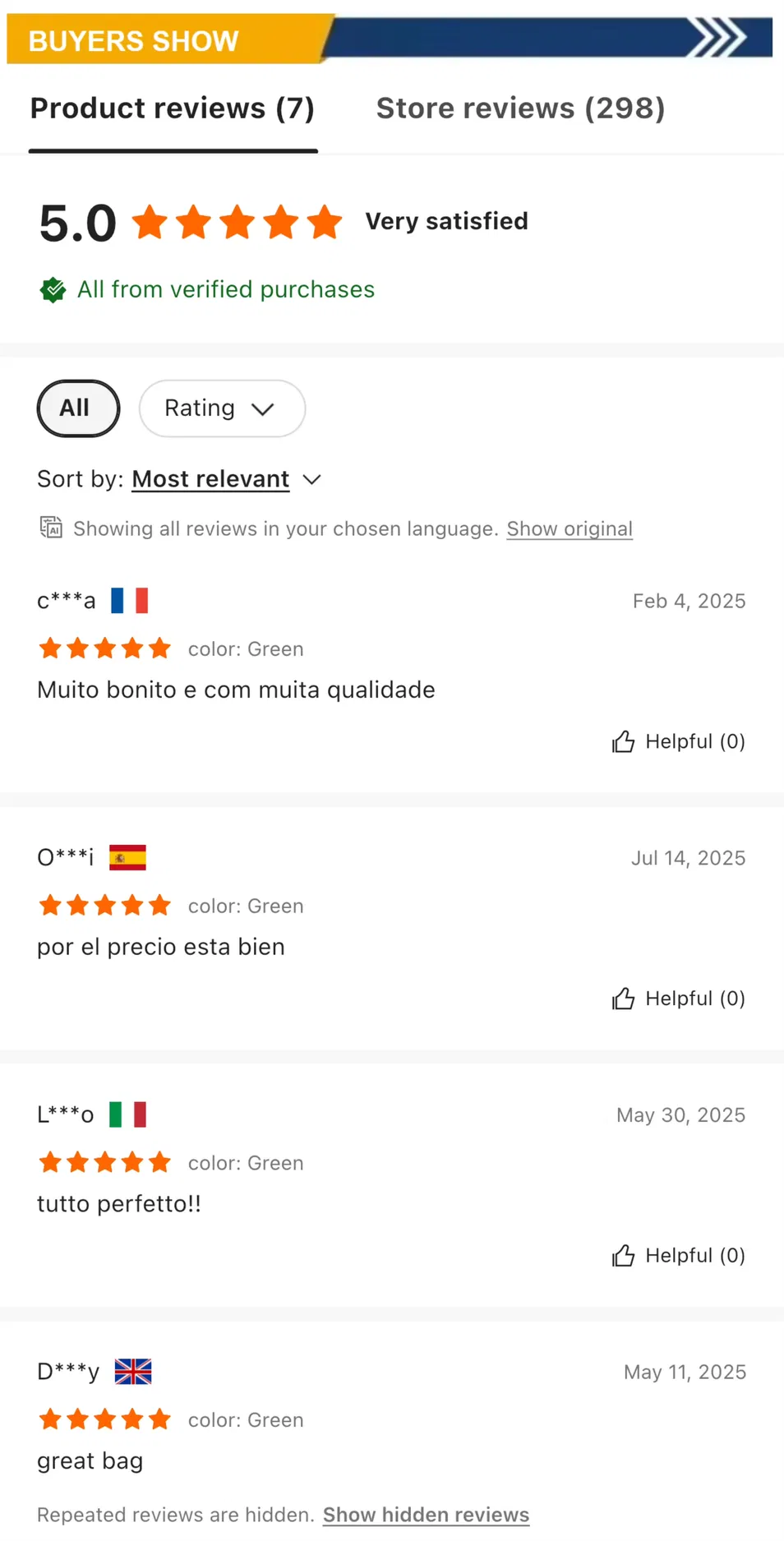 Valoración de clientes 1