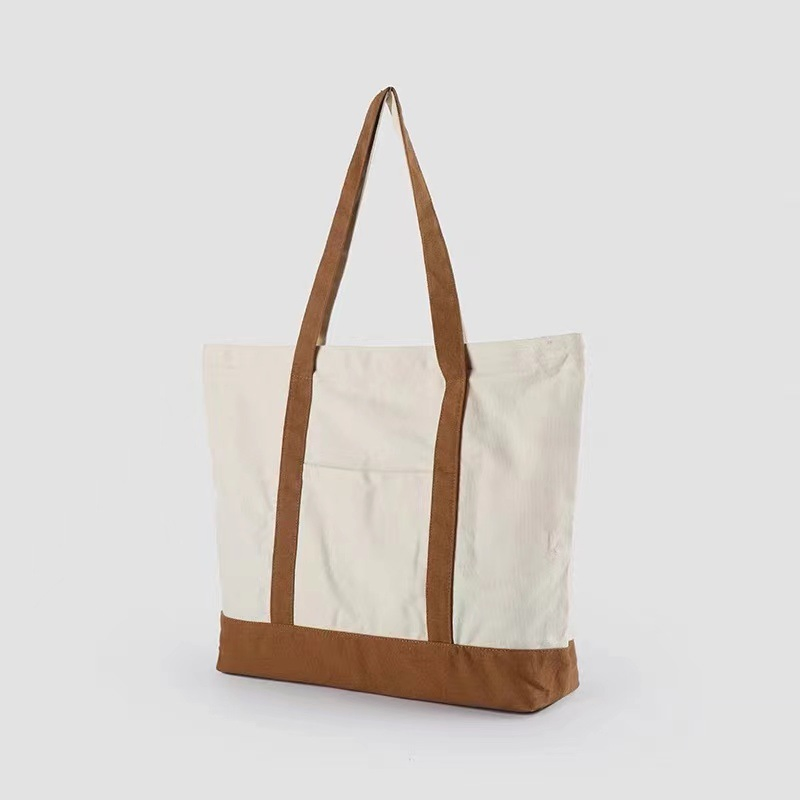 Venta caliente de bolsa de lona de algodón personalizada de gran capacidad, bolsa tote de gran tamaño