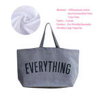 Bolsas de mano personalizadas de tela reciclable de gran capacidad y económicas para mujeres, tote bag