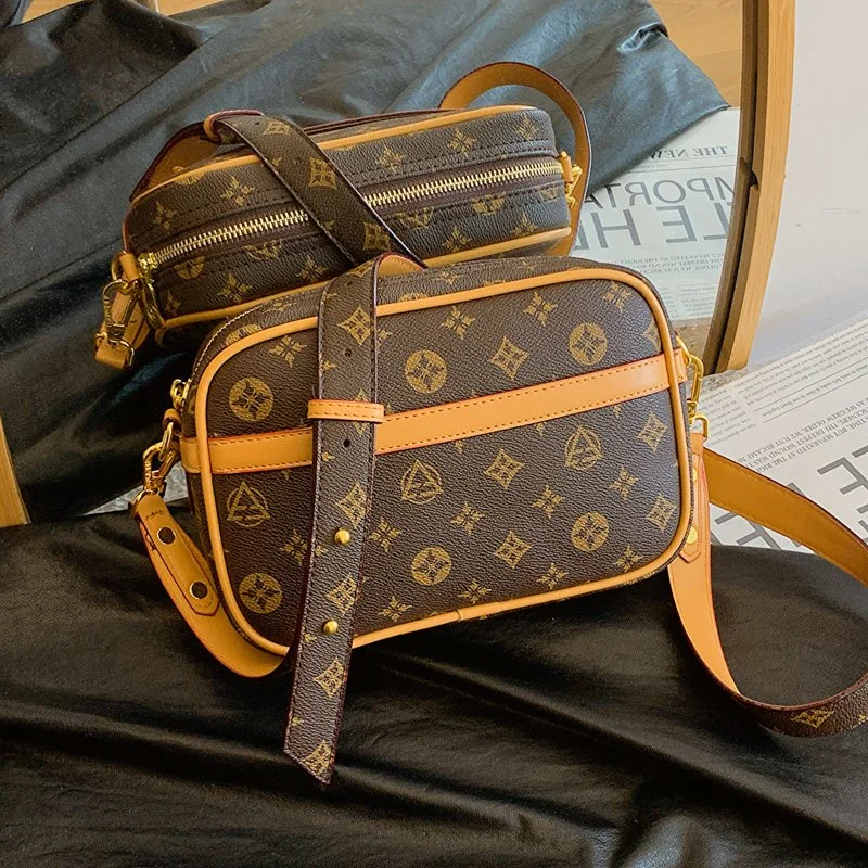 Tienda en línea de réplicas bolsa de hombro de cuero PU con logo de Louis, bolso de mano de moda, mensajero para damas, bolsos de diseñador