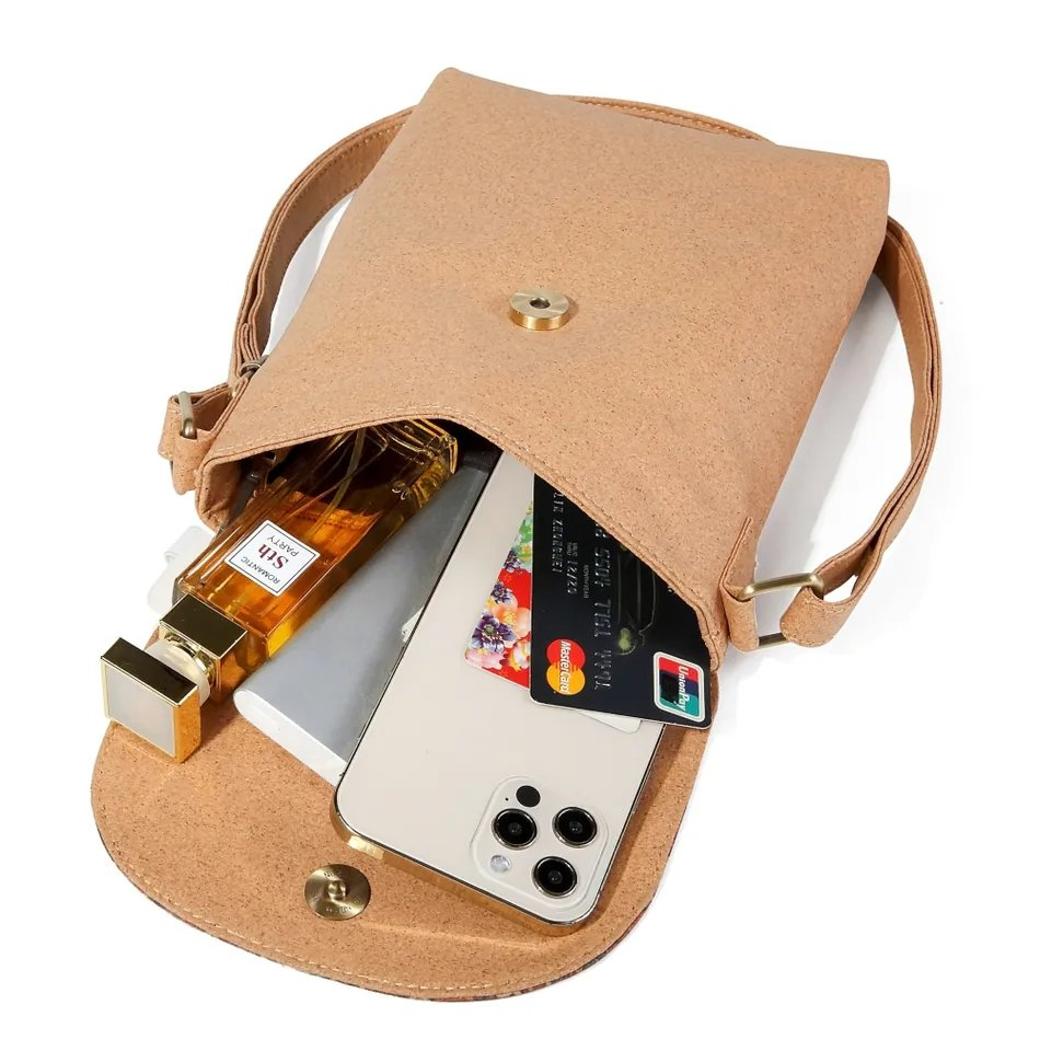 Bolso de Elegancia Terrenal - Cartera de Corcho Ecológica Personalizada para Mujeres