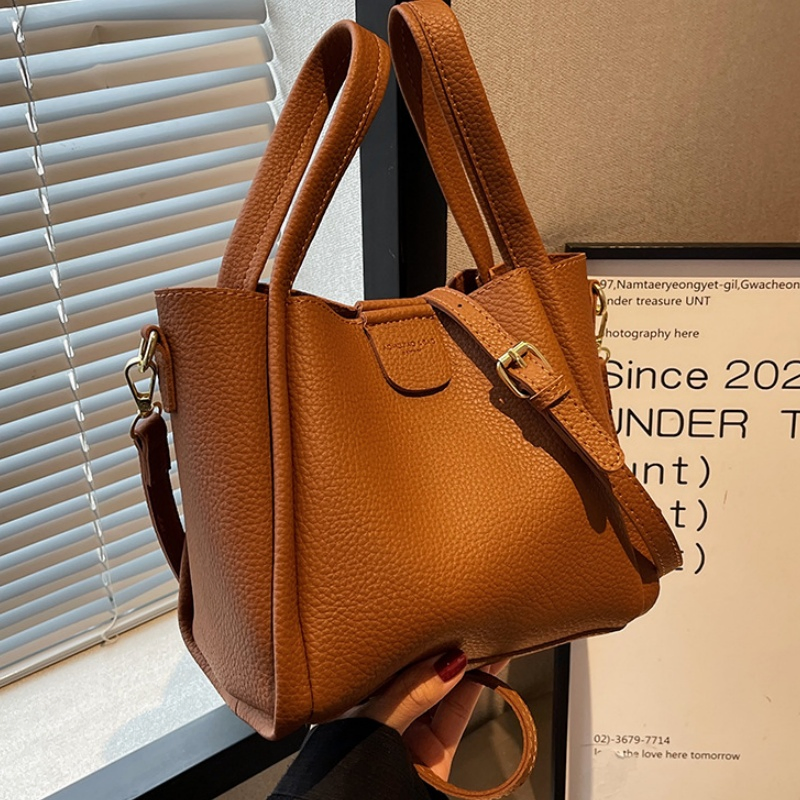 Bolso cruzado de hombro de estilo clásico, elegante y versátil, de cuero PU para mujeres