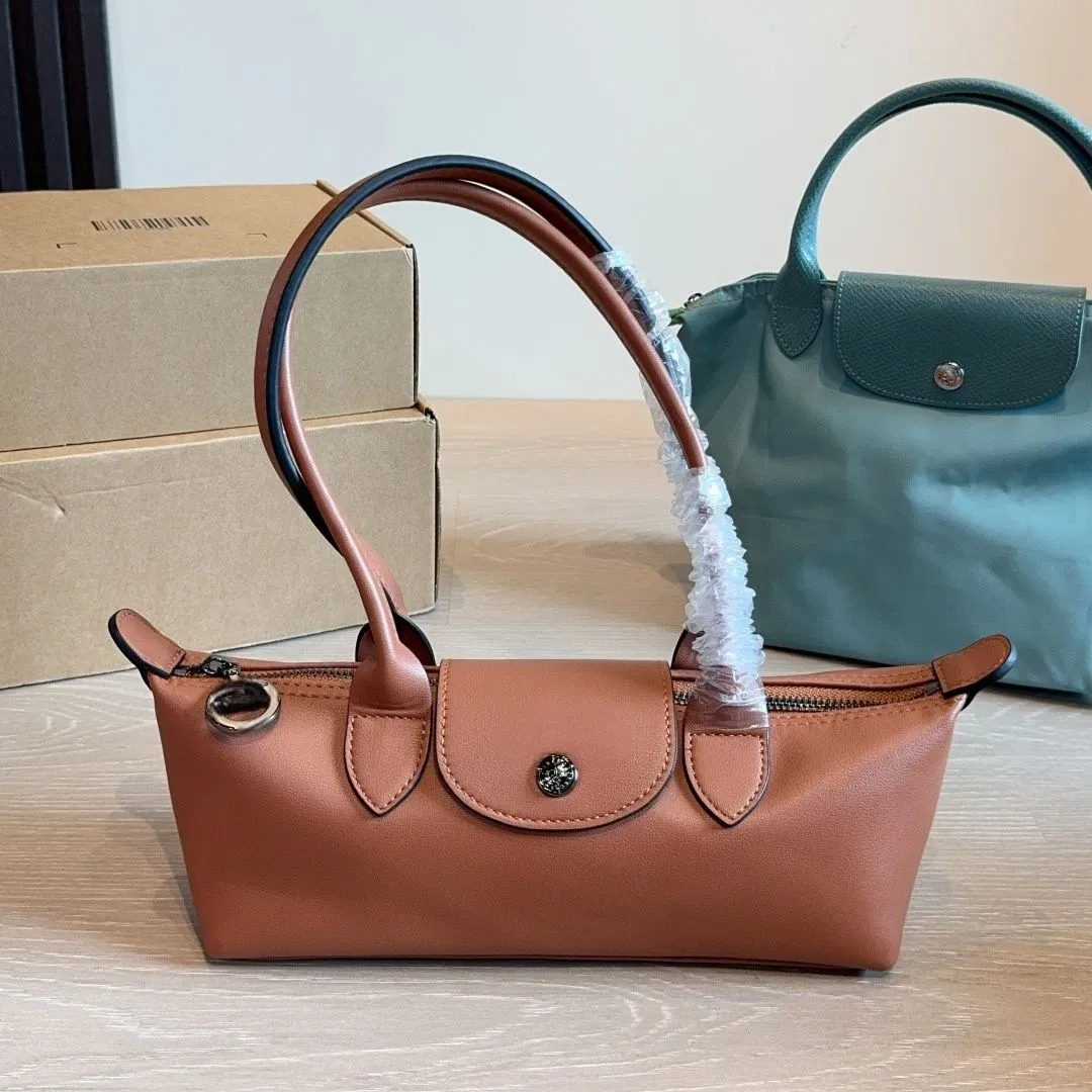 Bolso hobo de cuero sólido minimalista en dos tonos para elegir, bolso portátil de hombro para damas, suministro al por mayor de bolso para mujeres, billetera para damas