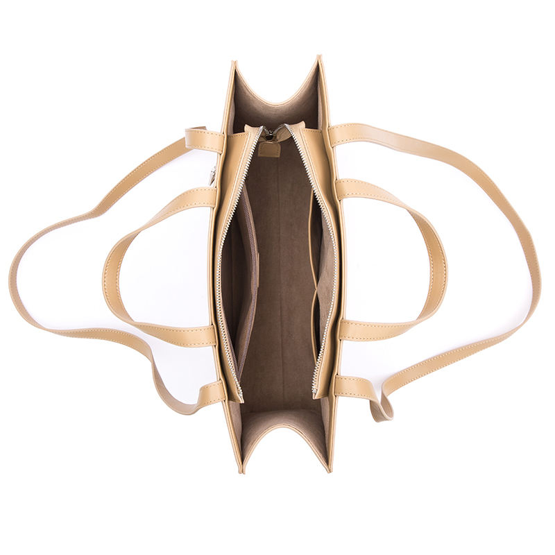 2023 Bolso de mano vegano de calidad personalizada de marca de moda con logo en relieve, bolso de lujo grande negro de cuero genuino para mujeres