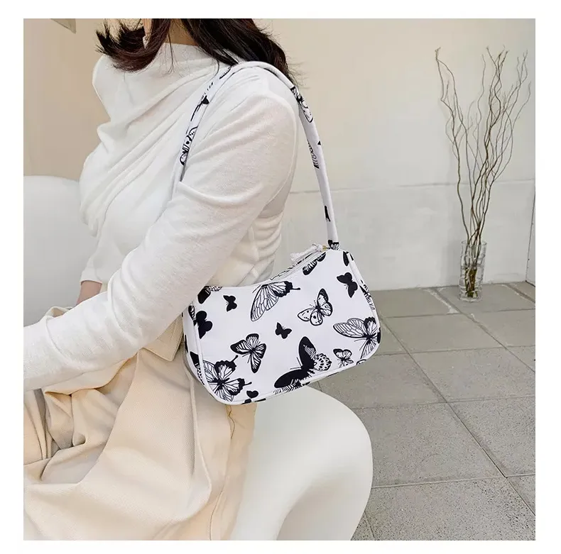 Bolso de lona para chicas, bandolera nueva retro con estampado de vaca cebra, bolso personalizado para mujeres, bolso lindo para mujeres