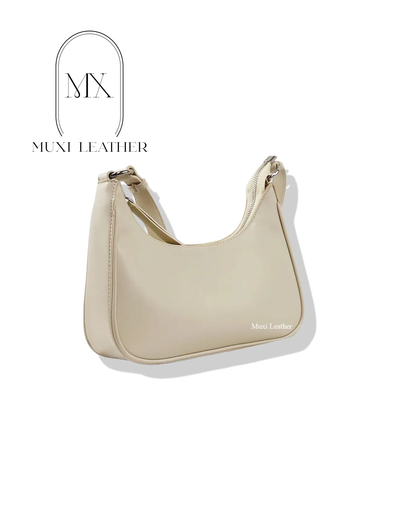 Bolsos de diseñador de alta calidad para mujeres, bolso de cuero en forma de luna, bolso de hombro de moda para mujeres