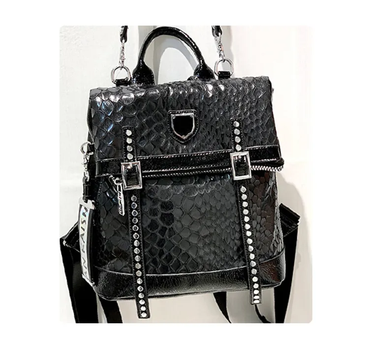 Mochila vintage femenina de lujo, diseñadora, alta calidad, gran capacidad para damas, mochila de moda