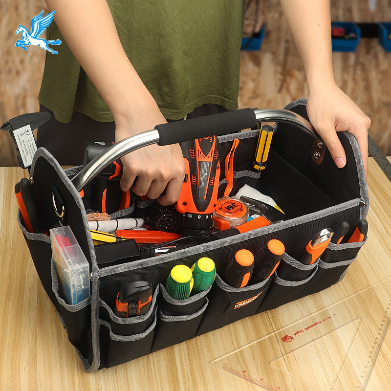 Bolsa de herramientas de gran capacidad Tianma, organizador de hardware multifuncional de nylon resistente, kit de herramientas cruzado para automóvil OEM/ODM