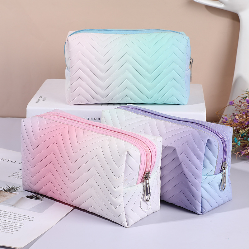 Fábrica Personalizada Logo Mujeres Neceser de Maquillaje de PVC Viaje Promocional Bolsa Cosmética de Cuero PU