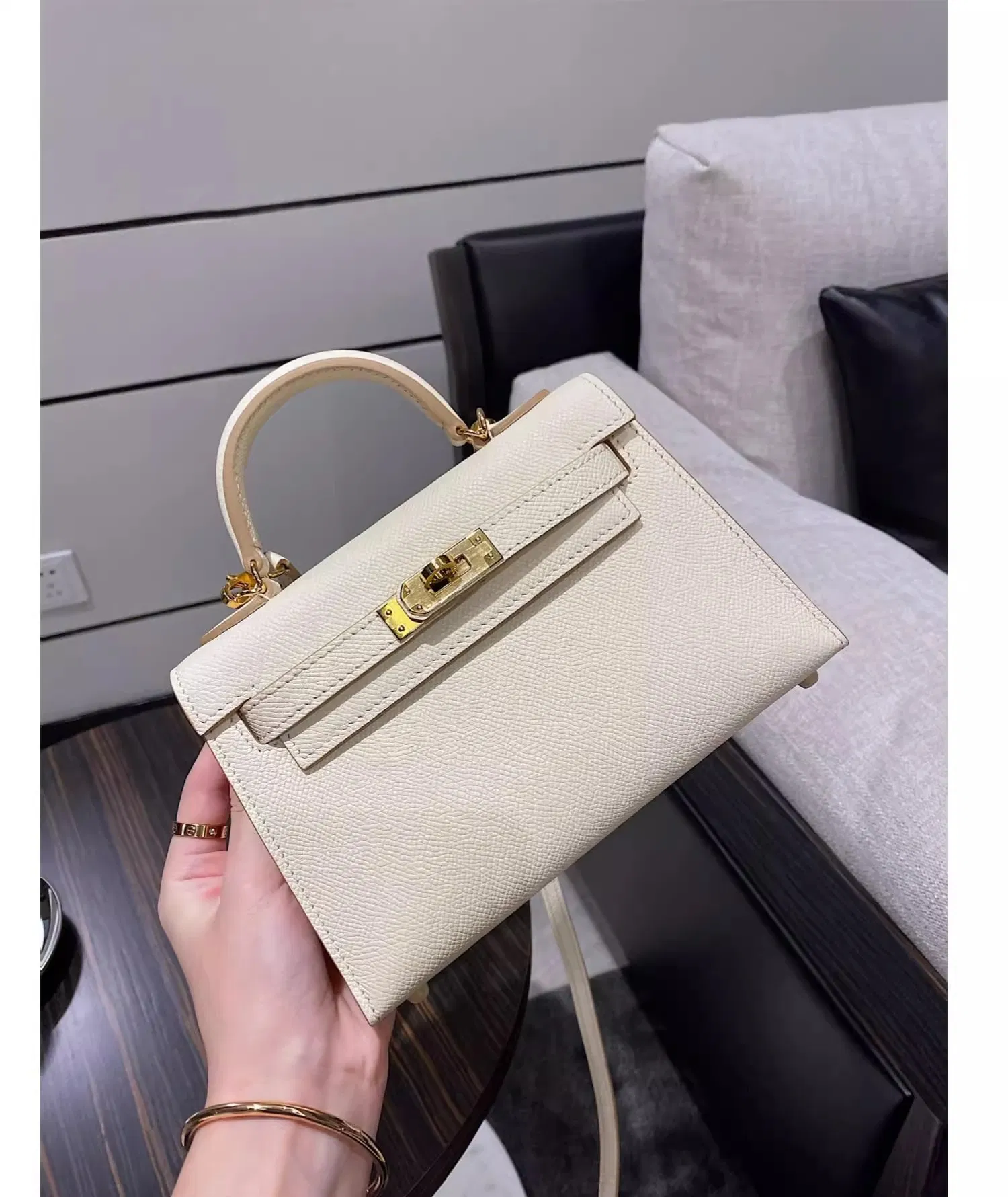 Bolso de lujo de PU para mujeres, bolso de diseñador réplica de moda para damas