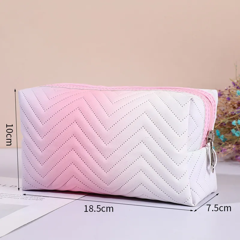 Fábrica Personalizada Logo Mujeres Neceser de Maquillaje de PVC Viaje Promocional Bolsa Cosmética de Cuero PU
