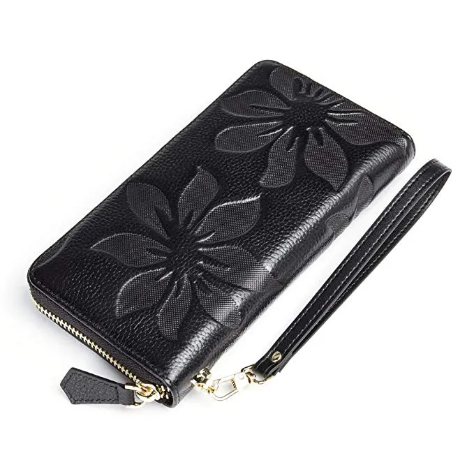 (WDL1518) Carteras de flores de diseñador con patrón en relieve, bolso de moda