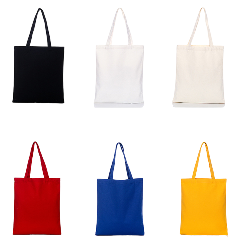 Personaliza tus propias bolsas de compras, bolsa de lona de algodón, bolsas de calico en blanco con logo impreso
